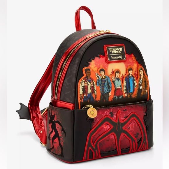 Loungefly Stranger Things Group Portrait Light-Up Mini Backpack & Wallet - Picture 4 of 16